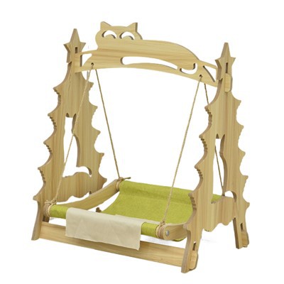 लकड़ी का बिल्ली झूला बिस्तर